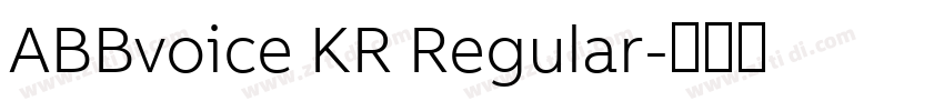 ABBvoice KR Regular字体转换